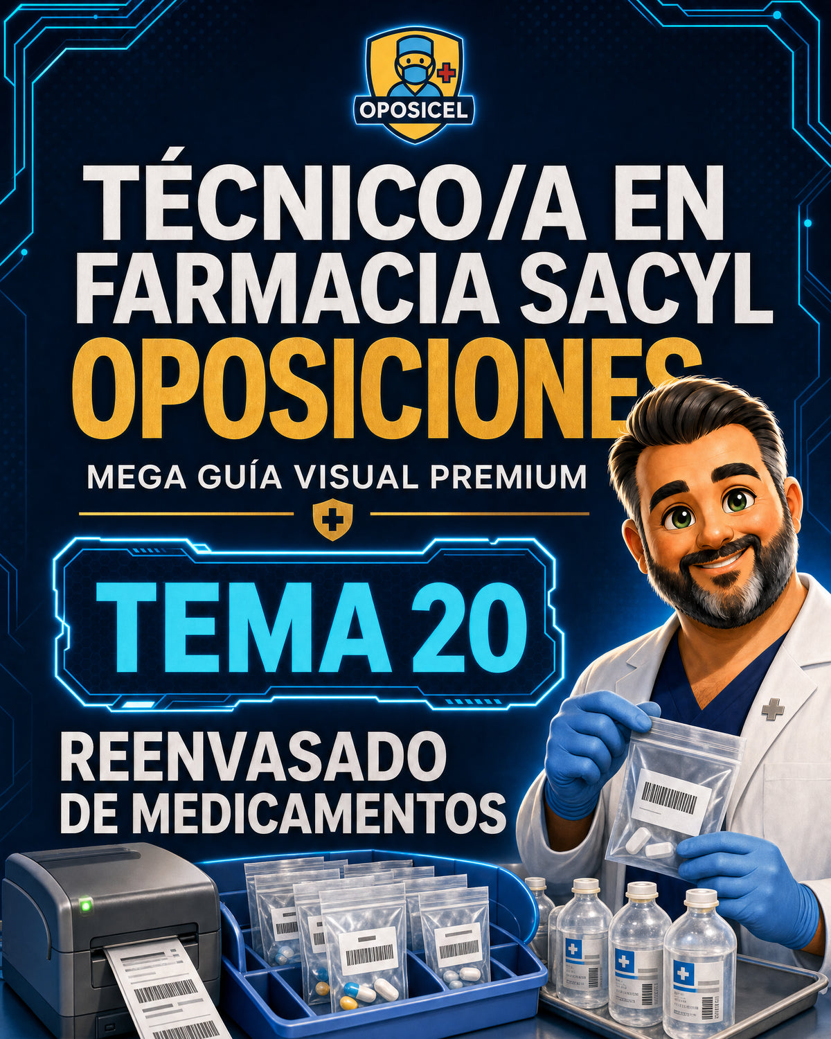 Técnico/a en Farmacia SACYL: Tema 20 — Reenvasado de Medicamentos
