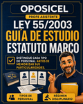 OPOSICEL: portada de la guía de Ley 55/2003 Estatuto Marco con Profe Asistente