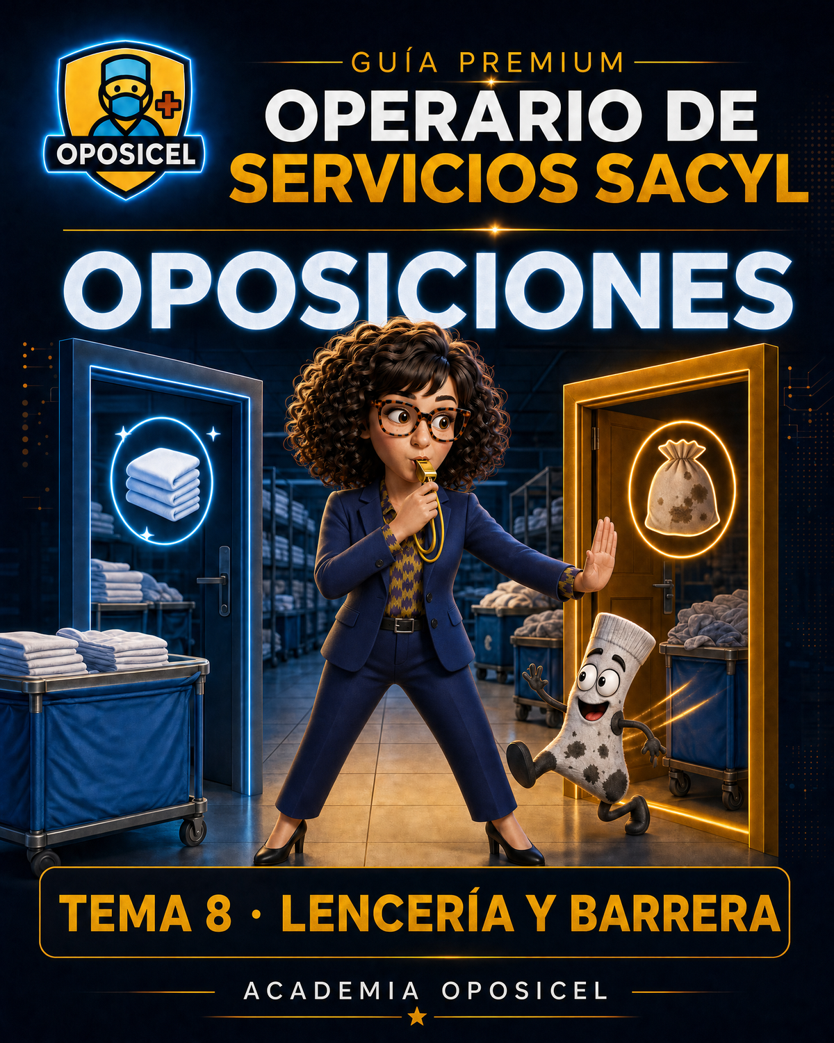 Operario de Servicios SACYL: Tema 08 — Lencería y Barrera Sanitaria