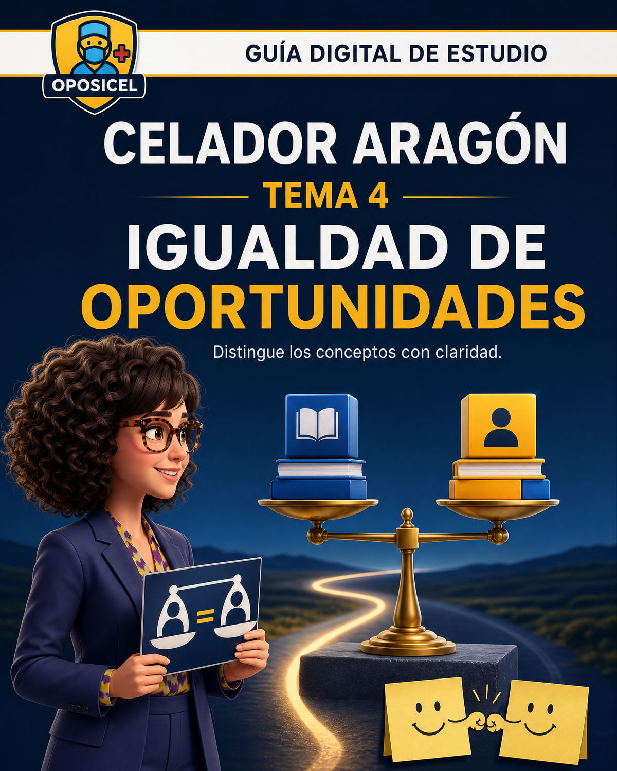 OPOSICEL · Celador Aragón: Tema 4 — Igualdad de Oportunidades · Guía digital de estudio