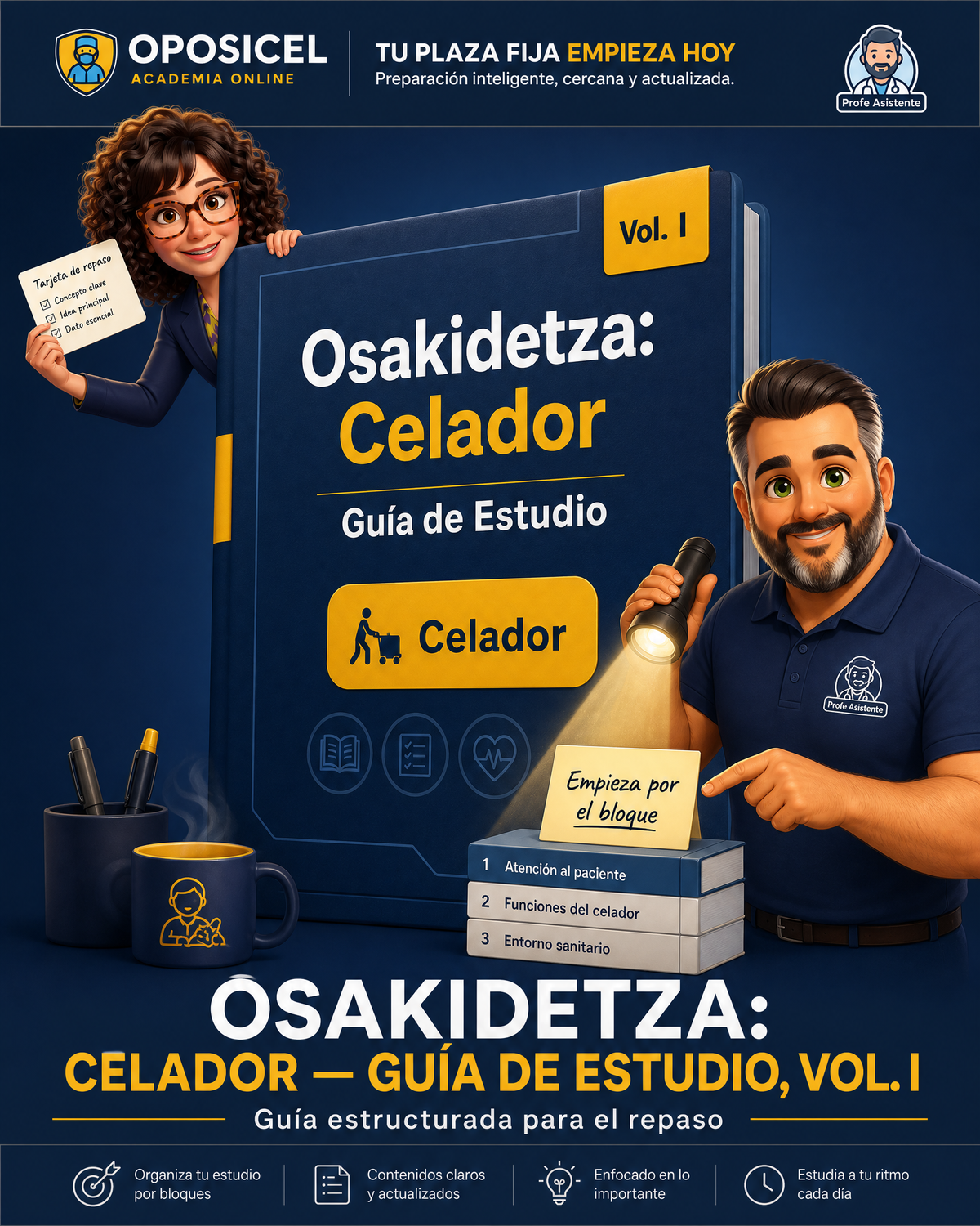 OPOSICEL — Osakidetza: Celador — Guía de Estudio, Vol. I — Guía digital de estudio