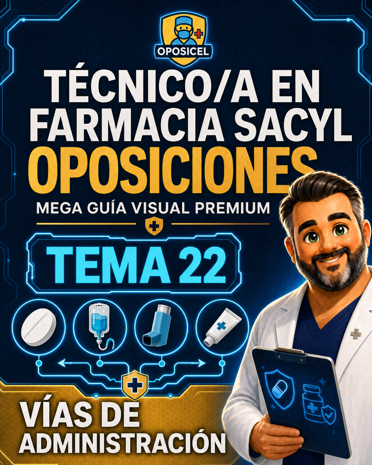 Técnico/a en Farmacia SACYL: Tema 22 — Vías de Administración