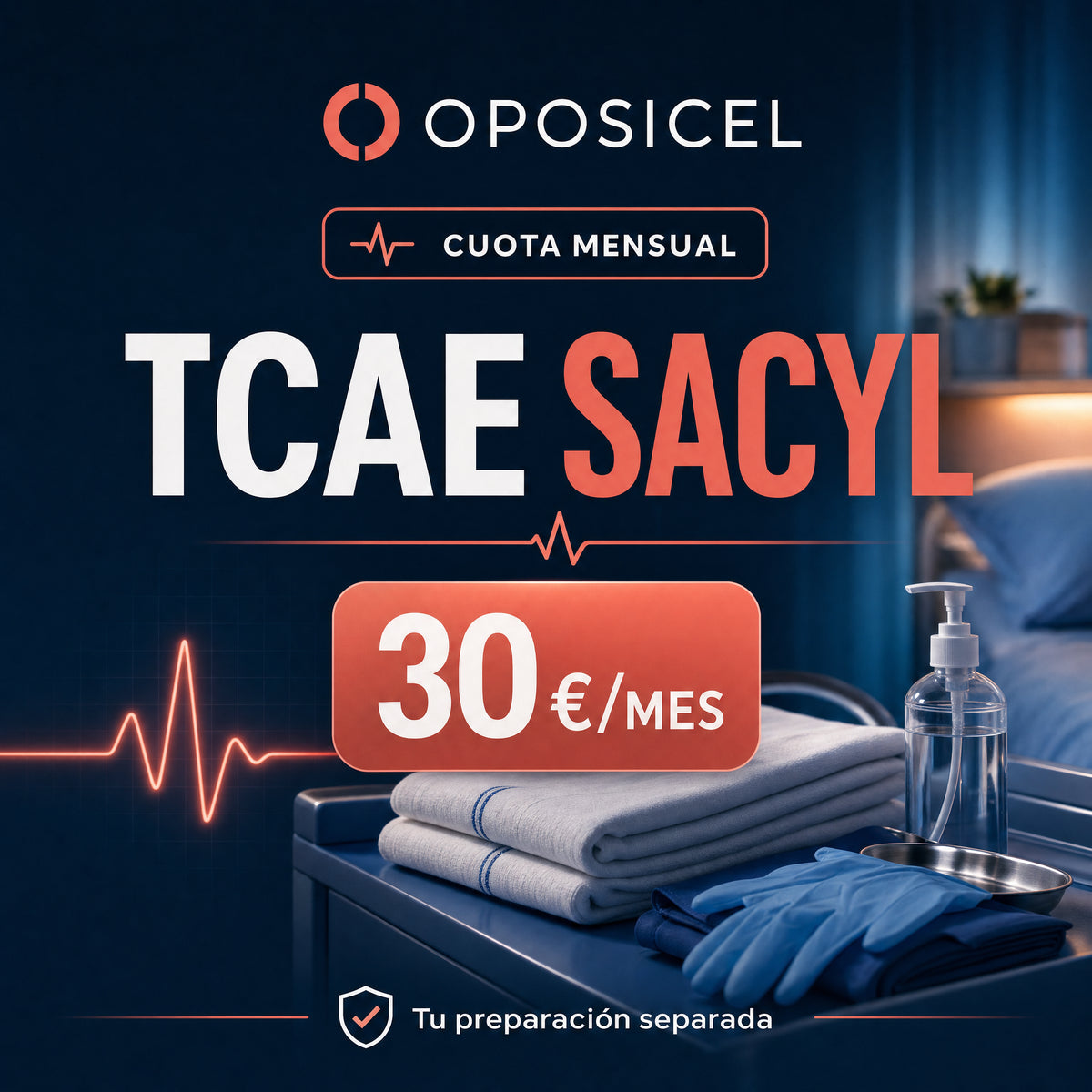 Cuota mensual · TCAE SACYL · OPOSICEL