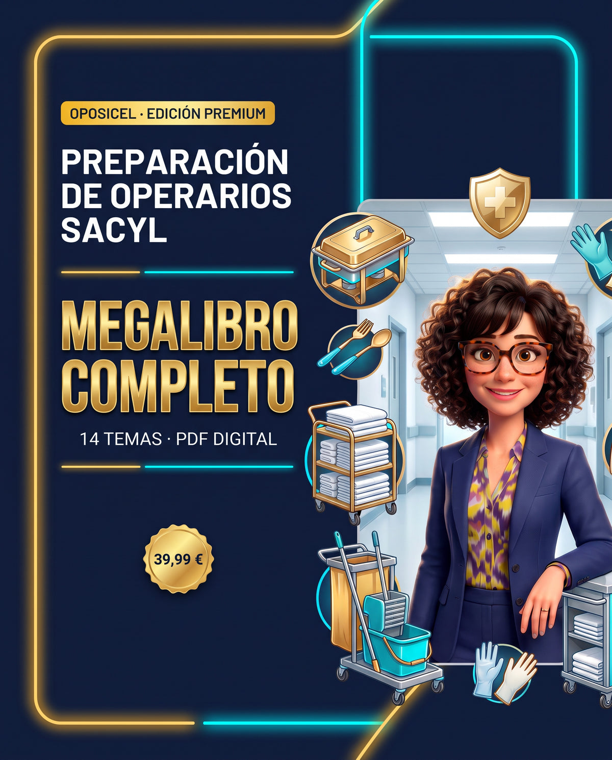 Operario de Servicios SACYL · Megalibro Completo · 14 Temas
