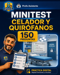 Portada OPOSICEL: Minitest: Celador y Quirófanos — 150 Preguntas. Recurso digital de preparación de oposiciones.