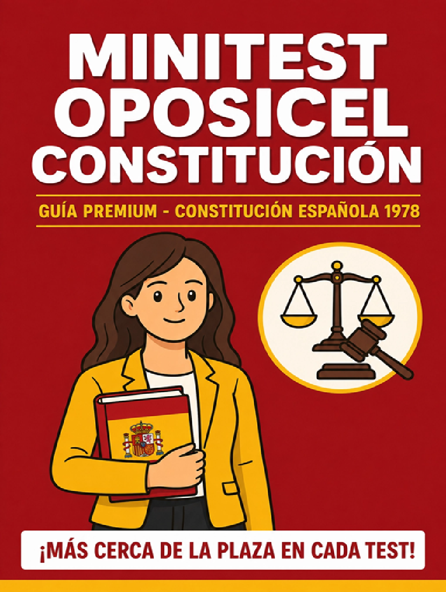 Minitest Oposicel 150 preguntas Constitucion Española para Opositores . Nivel alto. Nivel Examen Oficial!
