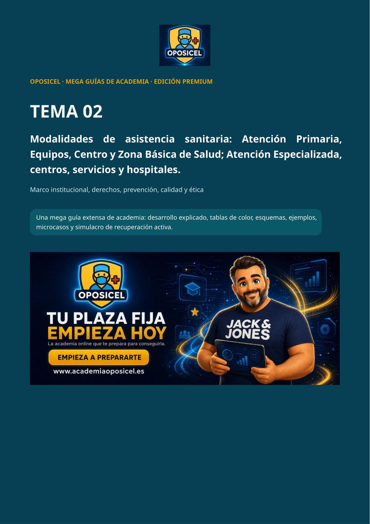 Técnico/a en Farmacia SACYL: Tema 02 — Atención Primaria