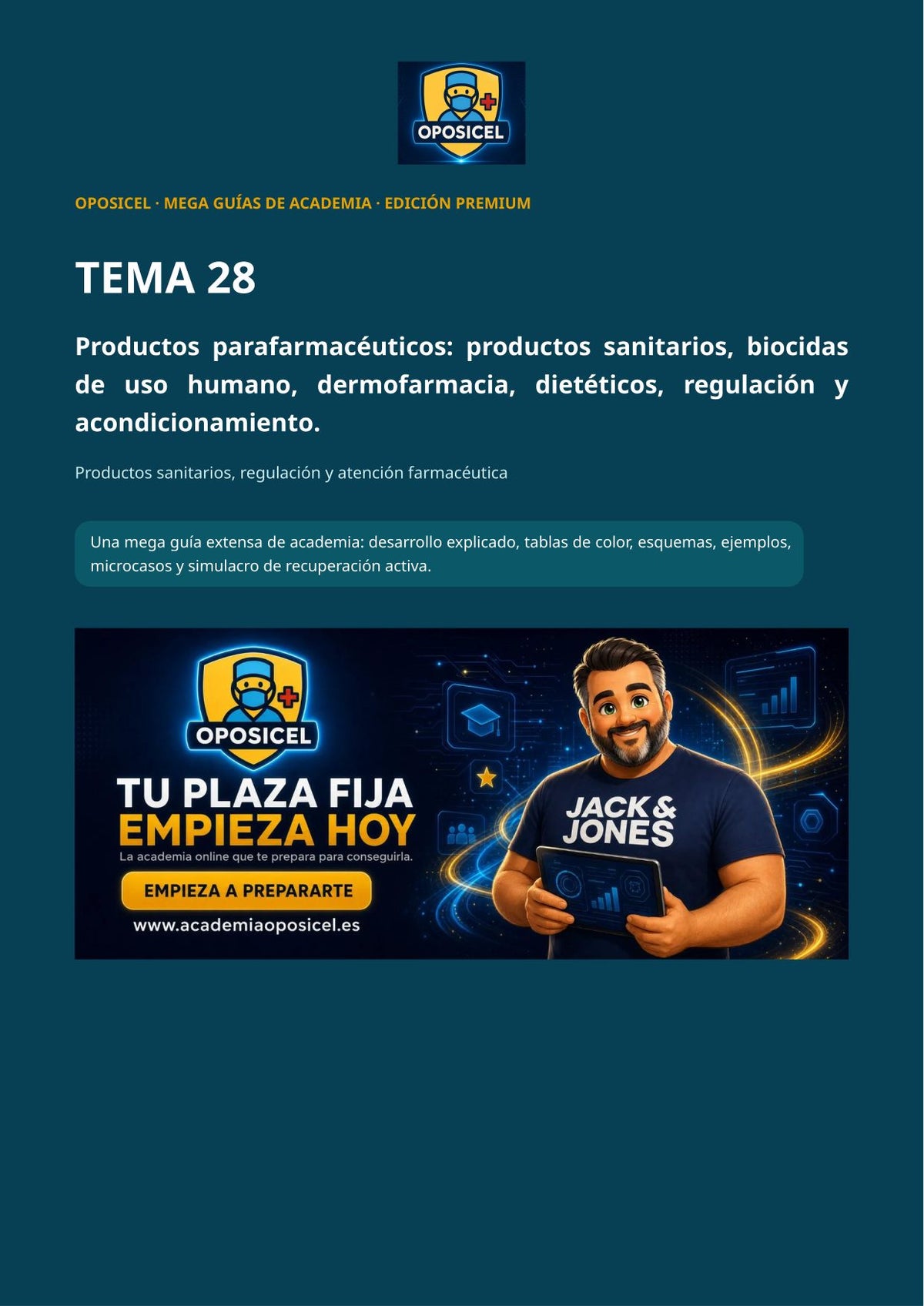 Técnico/a en Farmacia SACYL: Tema 28 — Parafarmacia y Biocidas