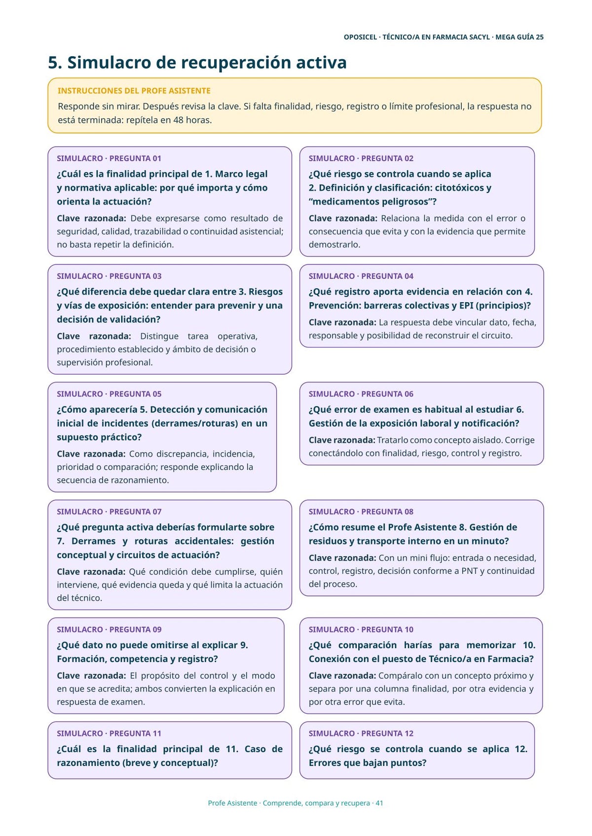Técnico/a en Farmacia SACYL: Tema 25 — Accidentes con Citotóxicos