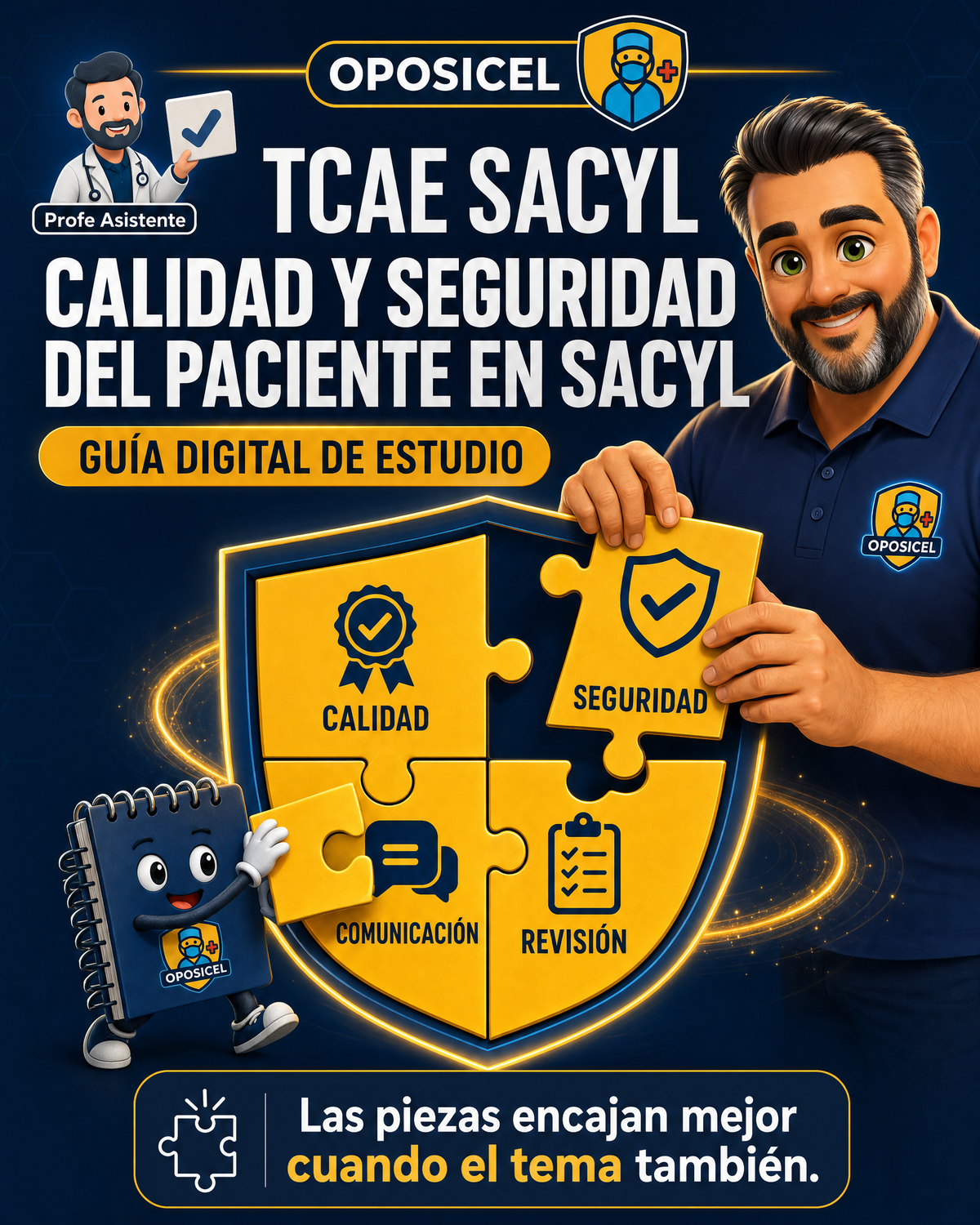 Portada OPOSICEL — TCAE SACYL: Calidad y seguridad del paciente en SACYL