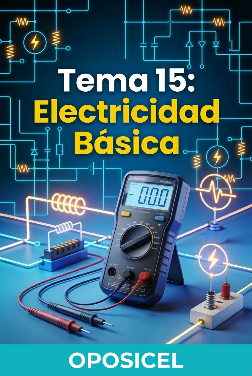 Guía Premium Principado Asturias Tema 15: Electricidad Básica (I) - Temario Oficial para Cuerpos Auxiliares