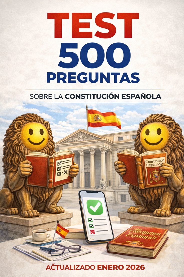 Test 500 preguntas sobre la Constitución Española (Actualizado 2026)