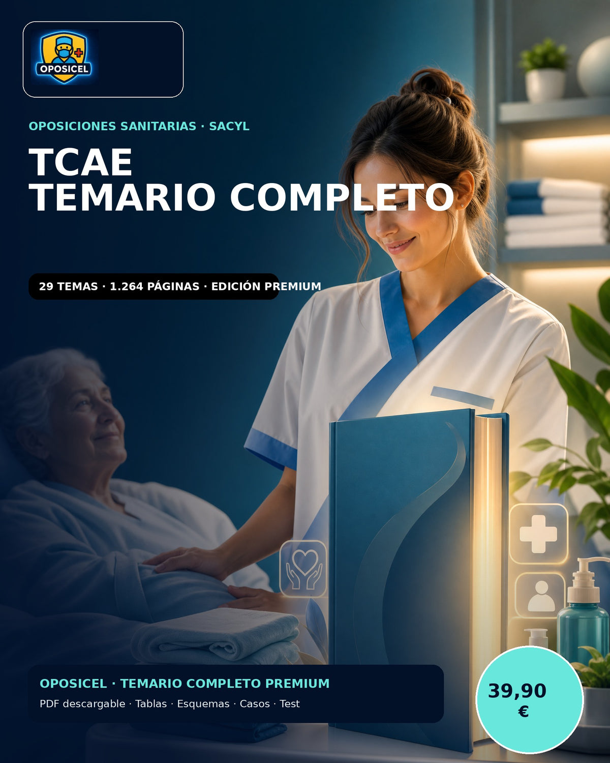 TCAE SACYL · Temario Completo (29 temas · 1.264 páginas)