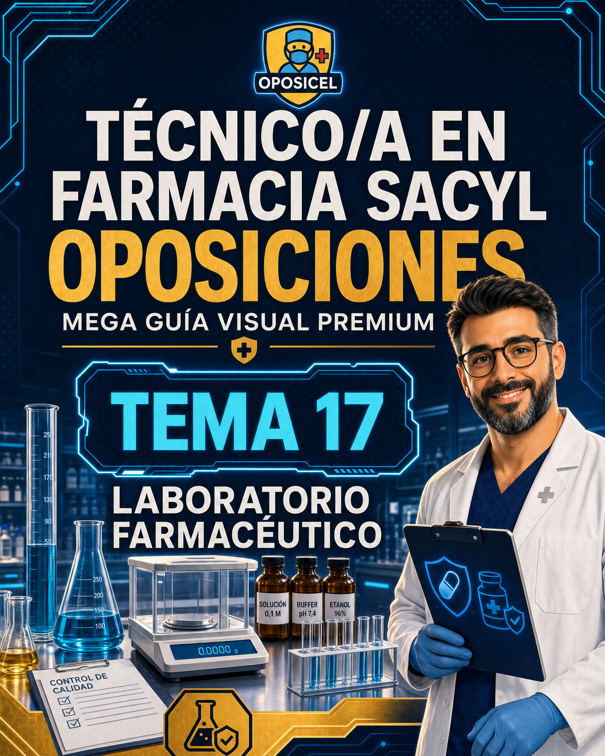 Técnico/a en Farmacia SACYL: Tema 17 — Laboratorio Farmacéutico
