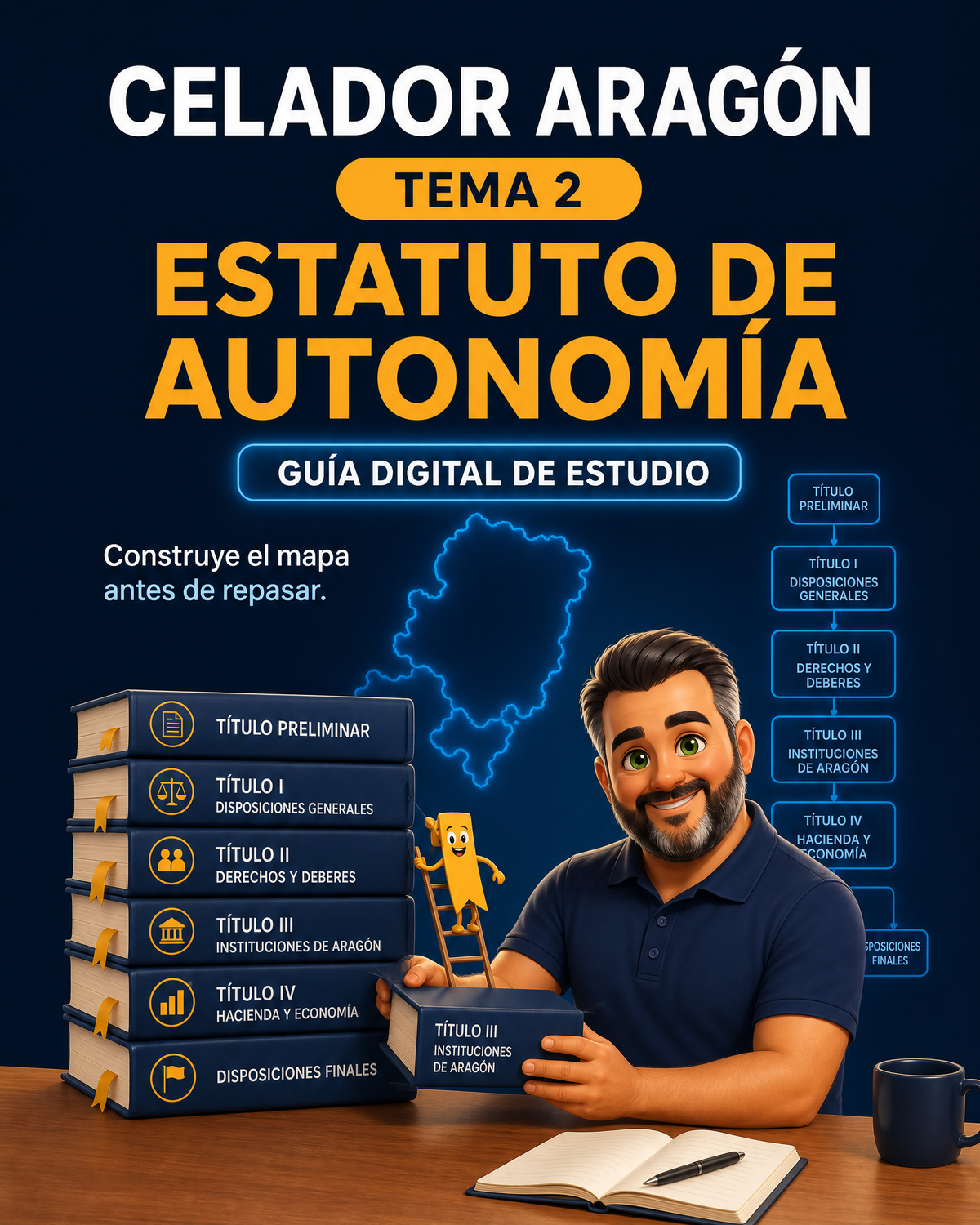 OPOSICEL · Celador Aragón: Tema 2 — Estatuto de Autonomía · Guía digital de estudio