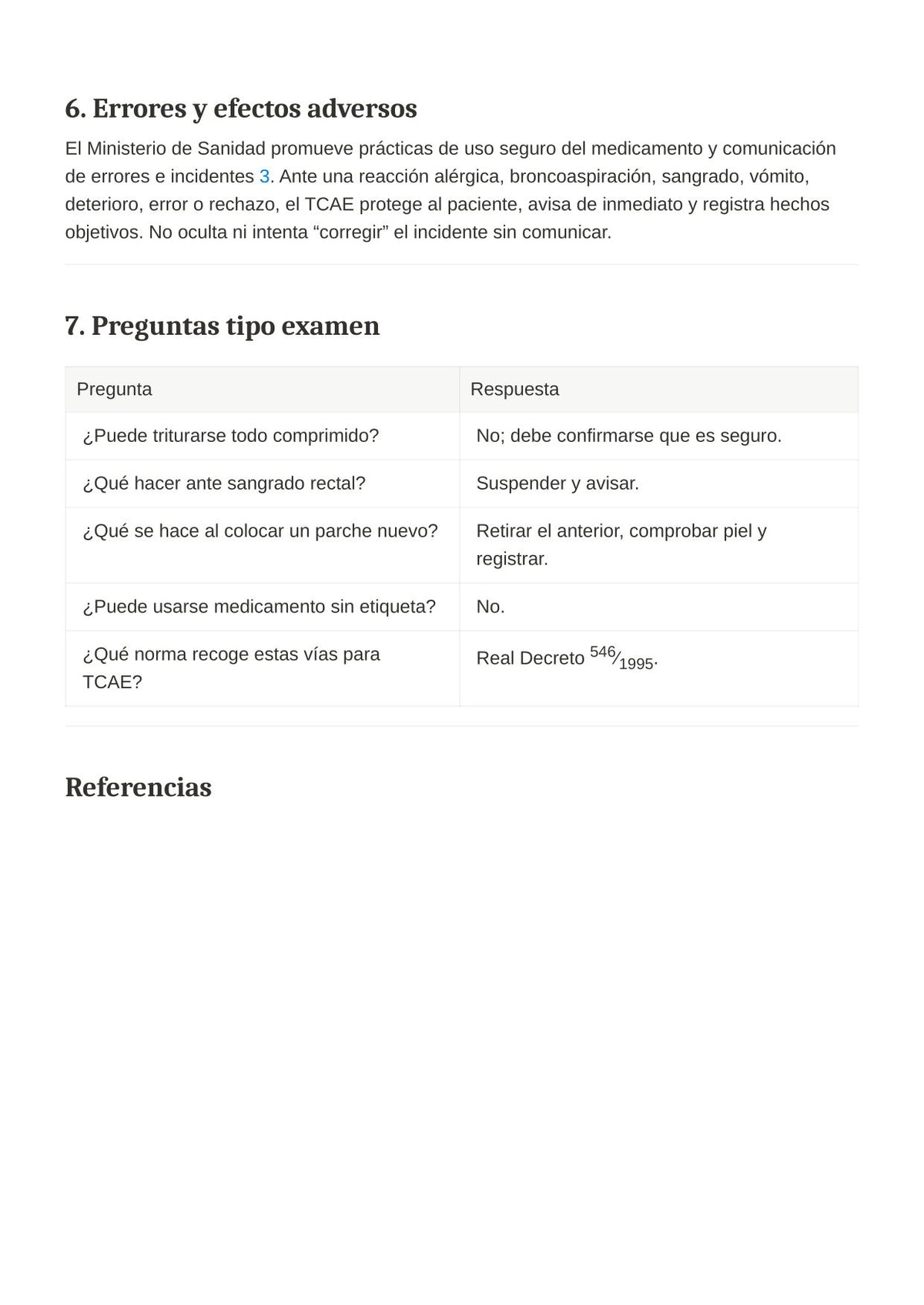 TCAE SACYL: Vías oral, rectal y tópica de administración de medicamentos