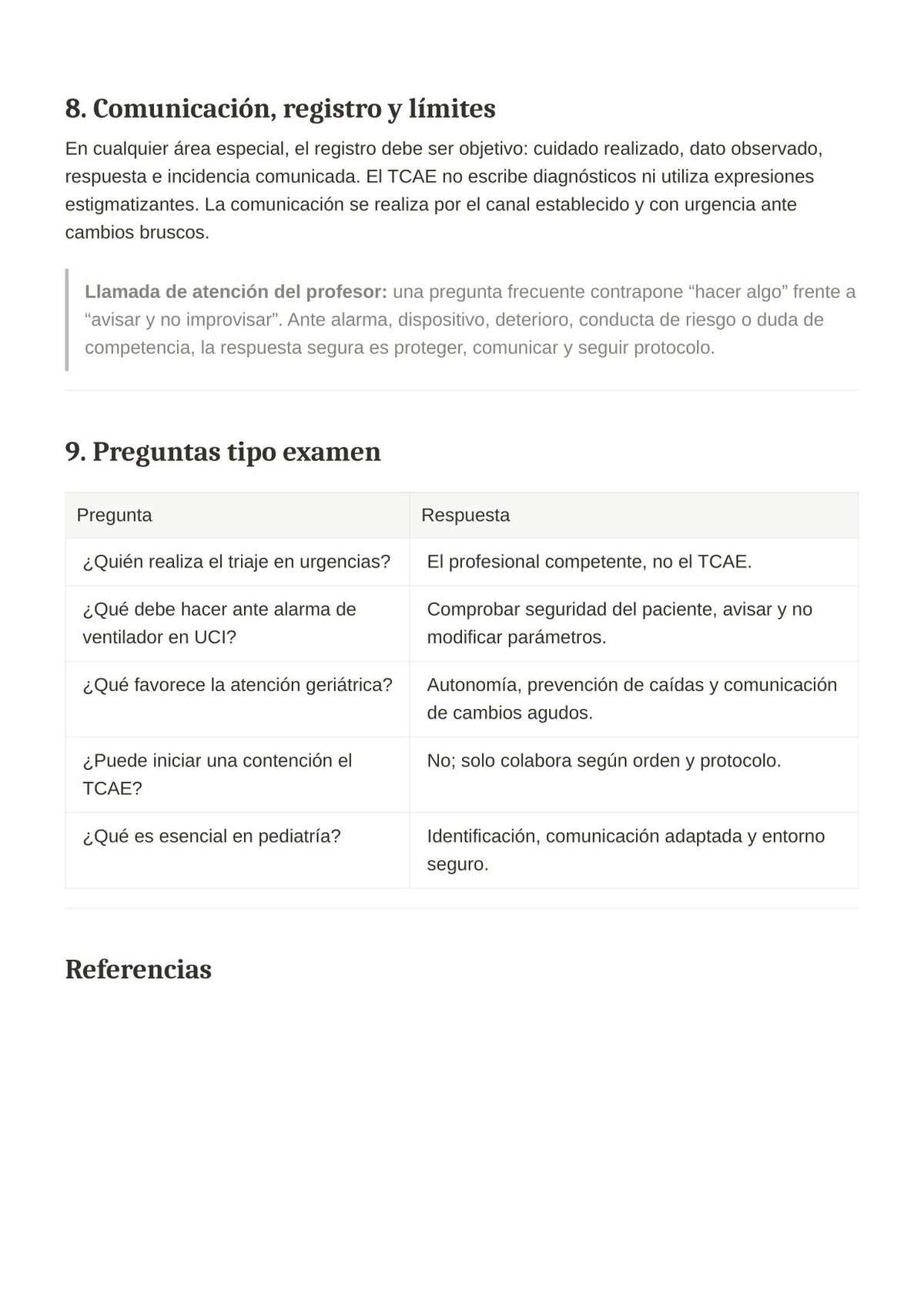 TCAE SACYL: Cuidados en Áreas Especiales
