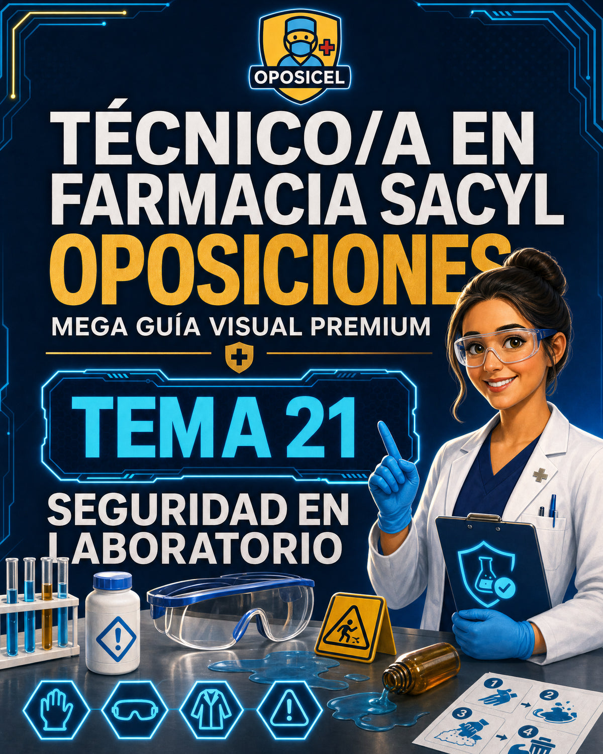 Técnico/a en Farmacia SACYL: Tema 21 — Seguridad en Laboratorio