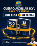 OPOSICEL · Cuerpo Auxiliar JCyL: Pack de Estudio — 700 Test y 28 Temas · Digital PDF