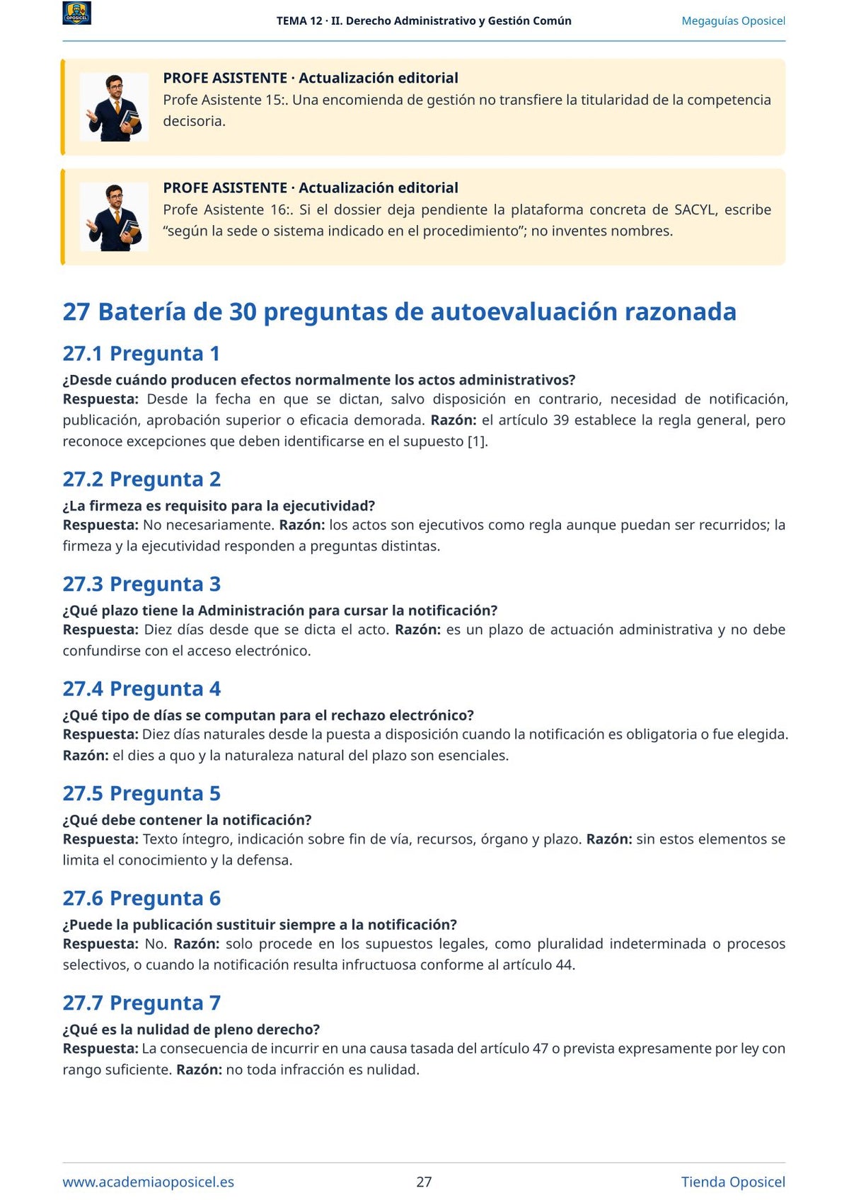 Administrativo SACYL · Tema 12: Actos administrativos