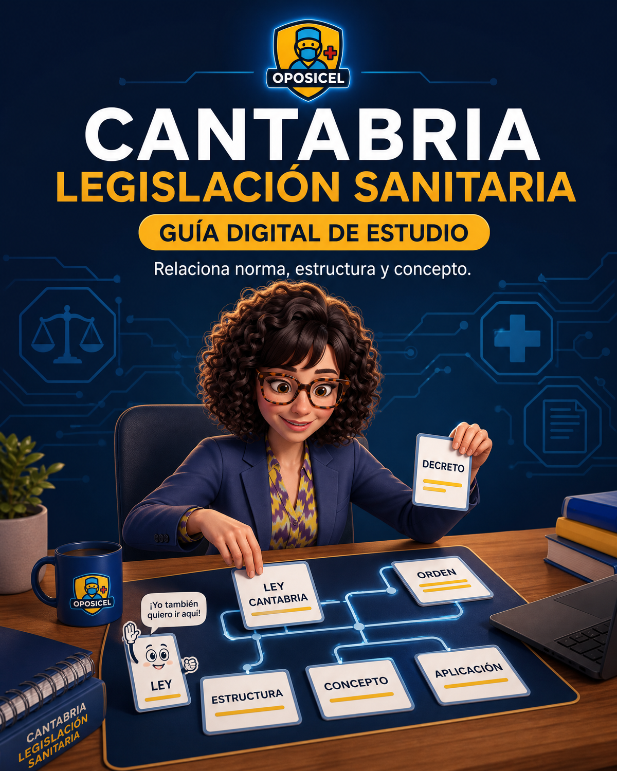 OPOSICEL · Cantabria: Legislación Sanitaria — Guía de Estudio · Digital PDF