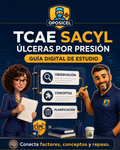 Portada OPOSICEL: TCAE SACYL: Úlceras por presión. Recurso digital de preparación de oposiciones.