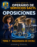 Operario de Servicios SACYL: Tema 07 — Maquinaria y Herramientas de Cocina