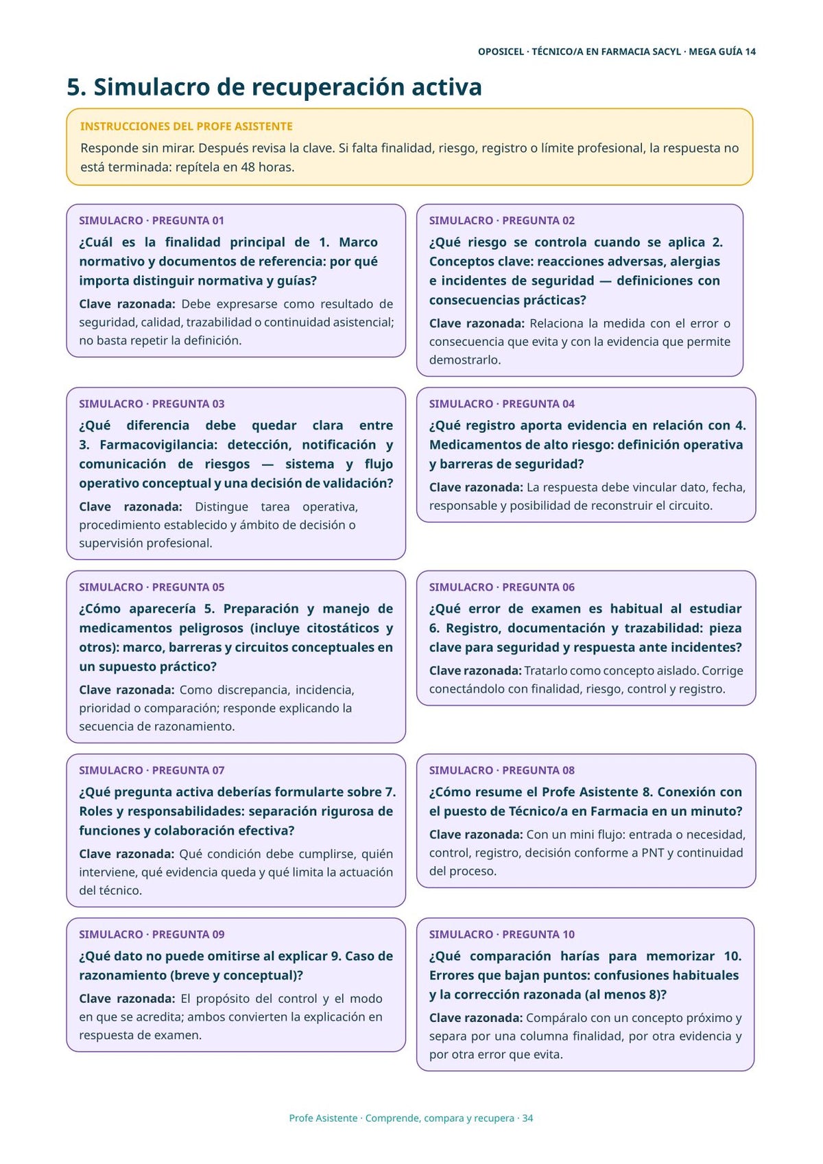 Técnico/a en Farmacia SACYL: Tema 14 — Seguridad del Medicamento