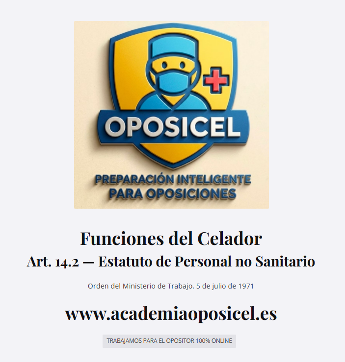 Pack 1  Funciones de celador y movilización en Castilla y León