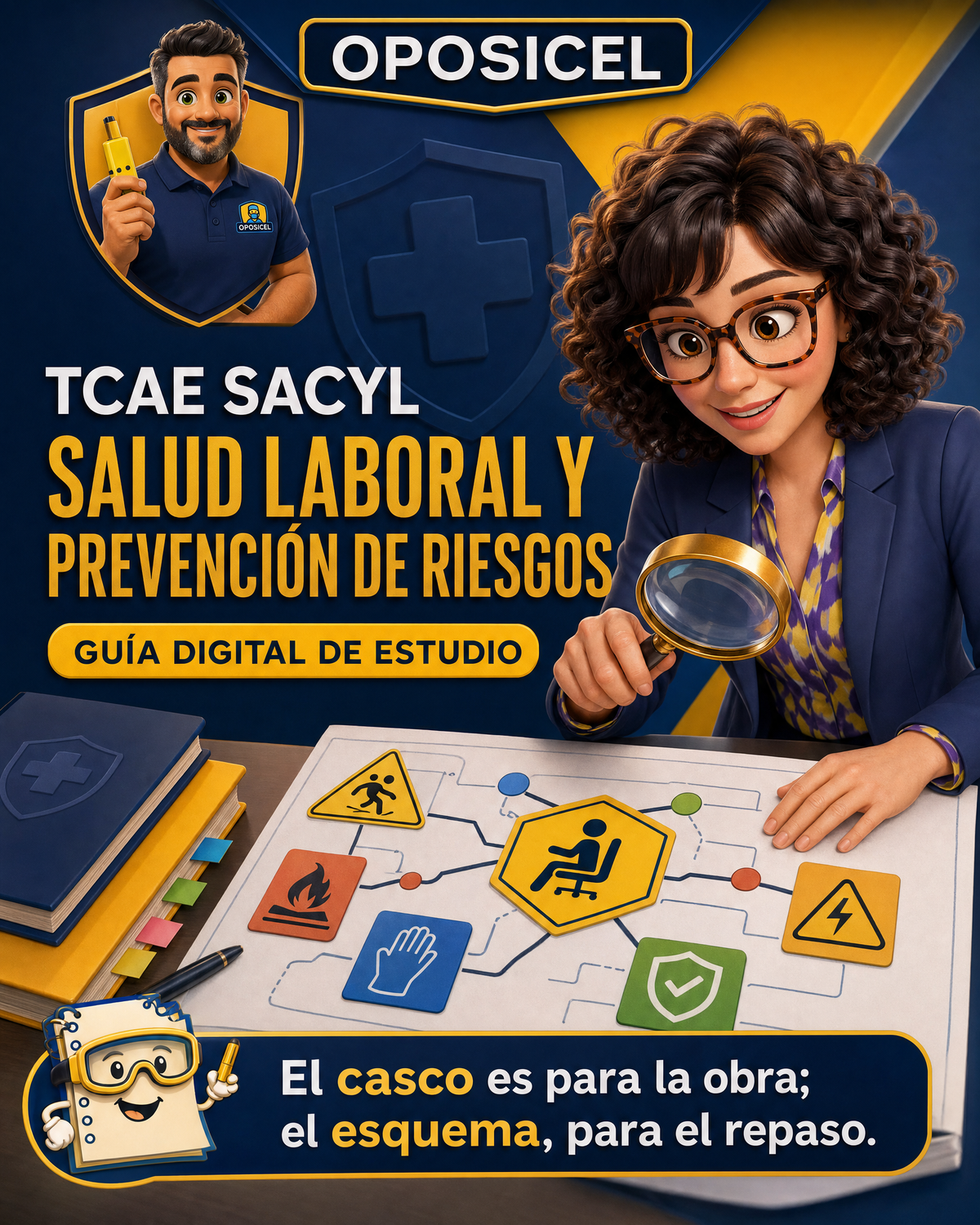 Portada OPOSICEL — TCAE SACYL: Salud laboral y prevención de riesgos