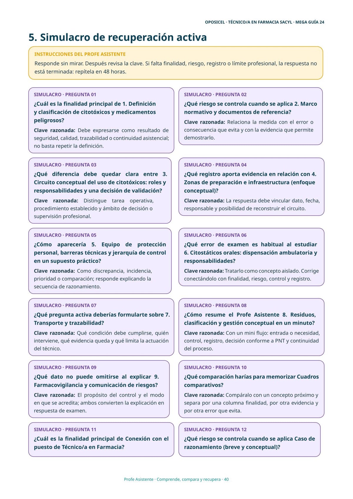 Técnico/a en Farmacia SACYL: Tema 24 — Citotóxicos