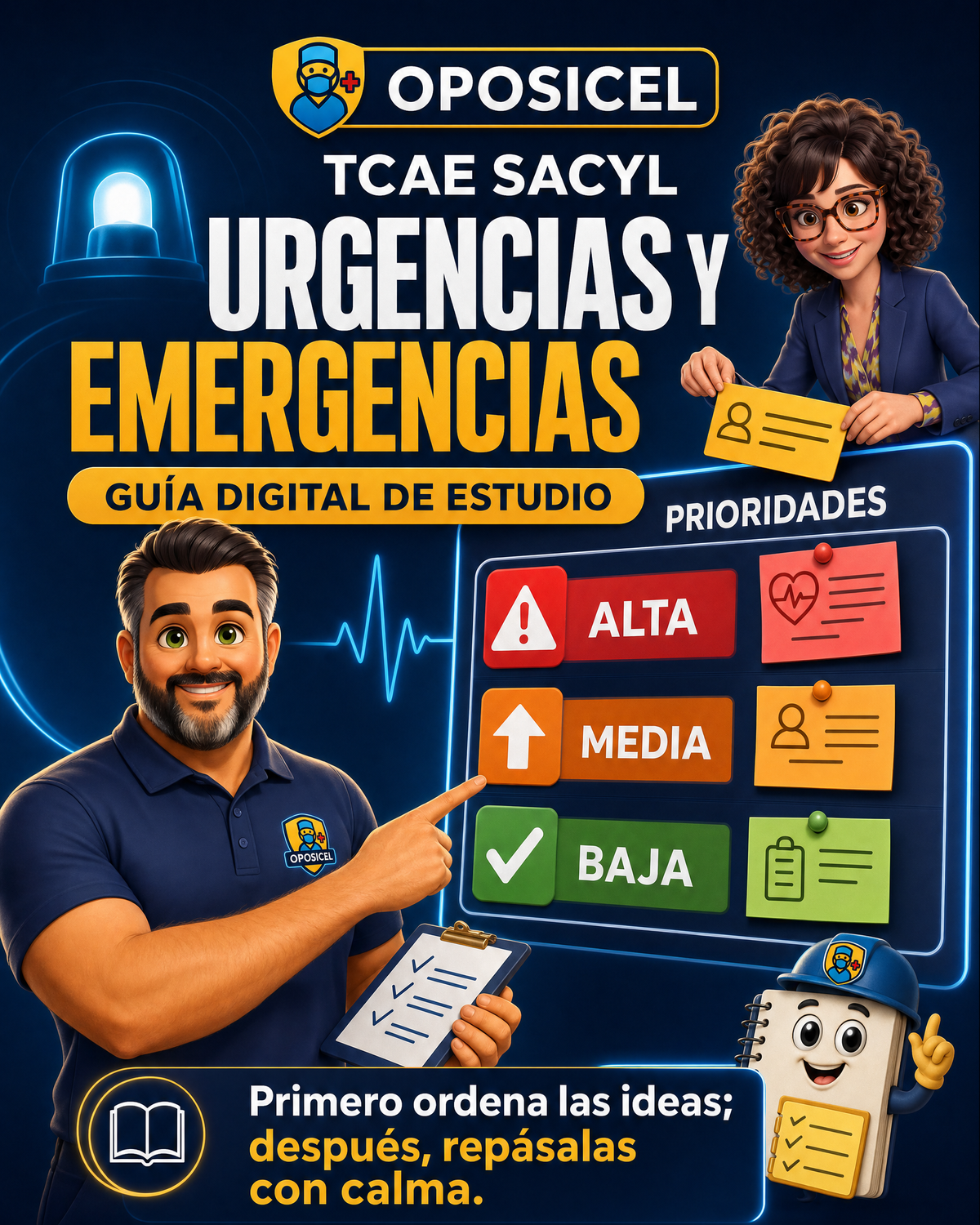 Portada OPOSICEL — TCAE SACYL: Urgencias y emergencias