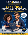 Portada OPOSICEL de la guía de estudio de la Ley 31/1995 de Prevención de Riesgos Laborales para oposiciones.