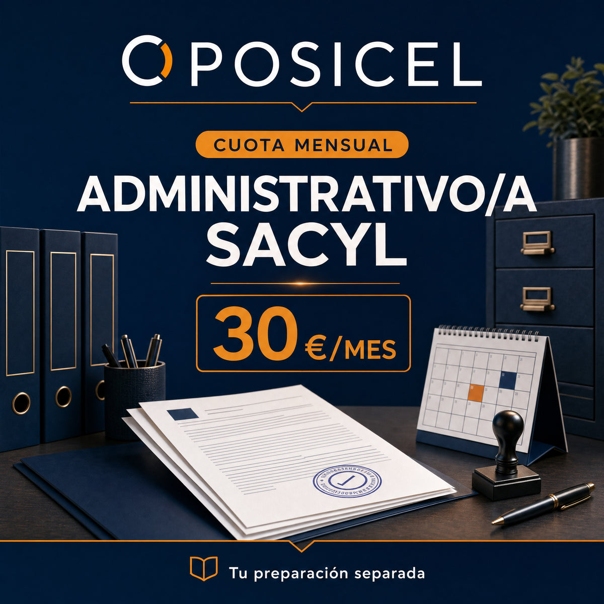 Cuota mensual · Administrativo/a SACYL · OPOSICEL