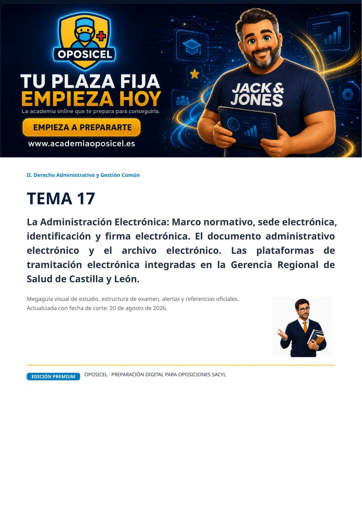 Administrativo SACYL · Tema 17: Administración electrónica