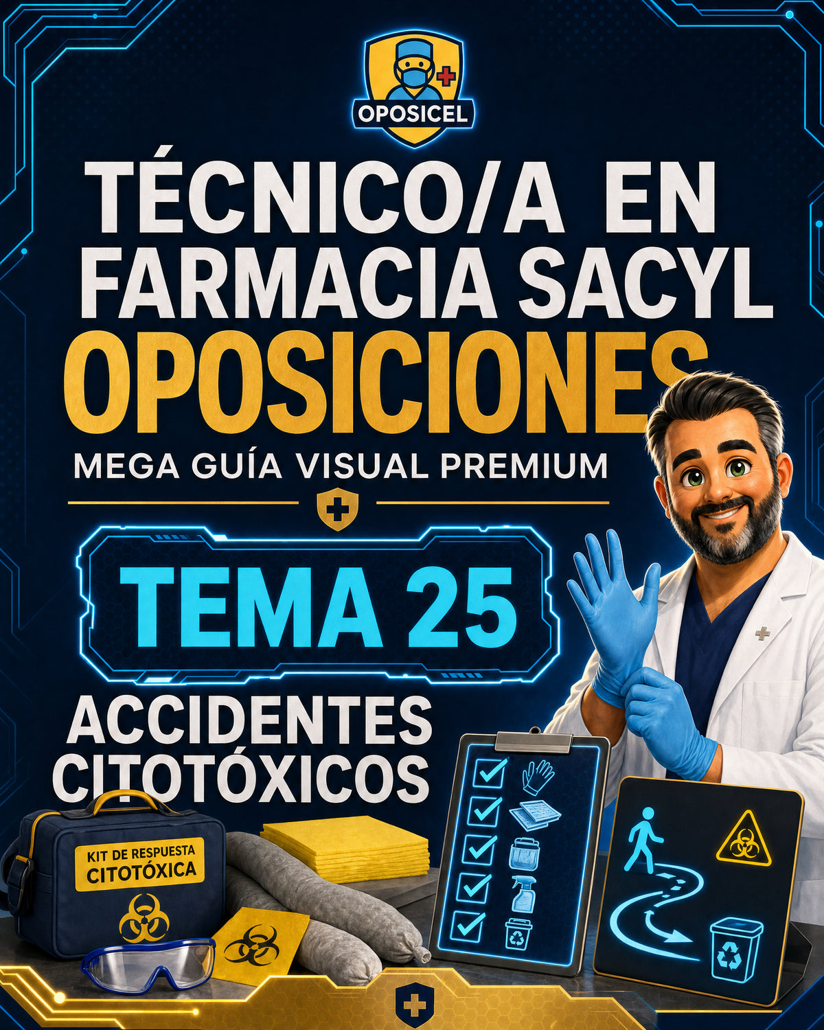 Técnico/a en Farmacia SACYL: Tema 25 — Accidentes con Citotóxicos