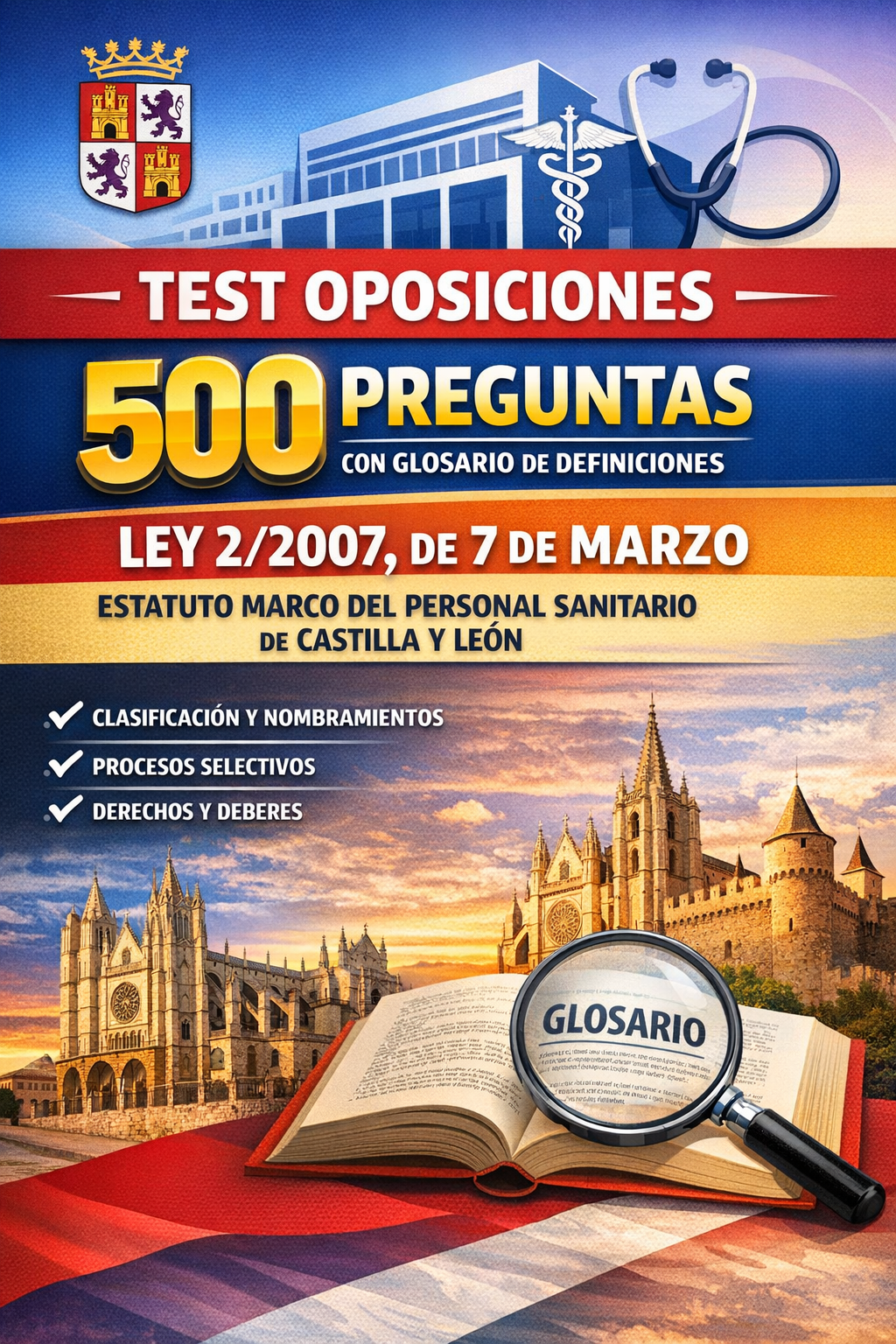 Test de 500 preguntas de la Ley 2 2007 de 7 de marzo SACYL