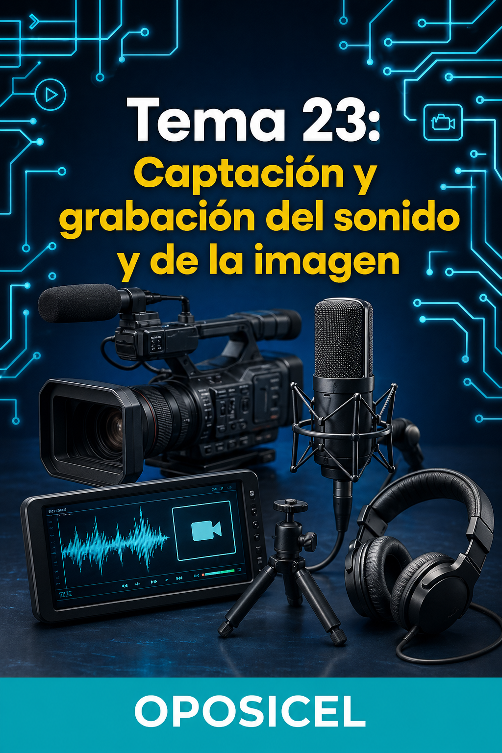Guía Premium Principado Asturias Tema 23: Captacion y Reproducción Sonido. Microfonos Conexiones (I) - Temario Oficial para Cuerpos Auxiliares