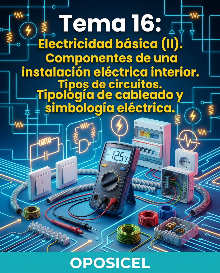 Guía Premium Principado Asturias Tema 16: Electricidad Básica (II) - Temario Oficial para Cuerpos Auxiliares