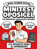 Minitest Oposicel 150 Preguntas:  Legislación Cantabria Básica Oposiciones. Nivel Examen Oficial