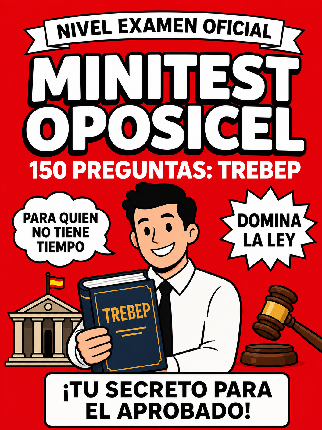 Minitest Oposicel 150 Preguntas:  TREBEP. Texto Refundido del Estatuto Básico del Empleado Público . Nivel Examen Oficial