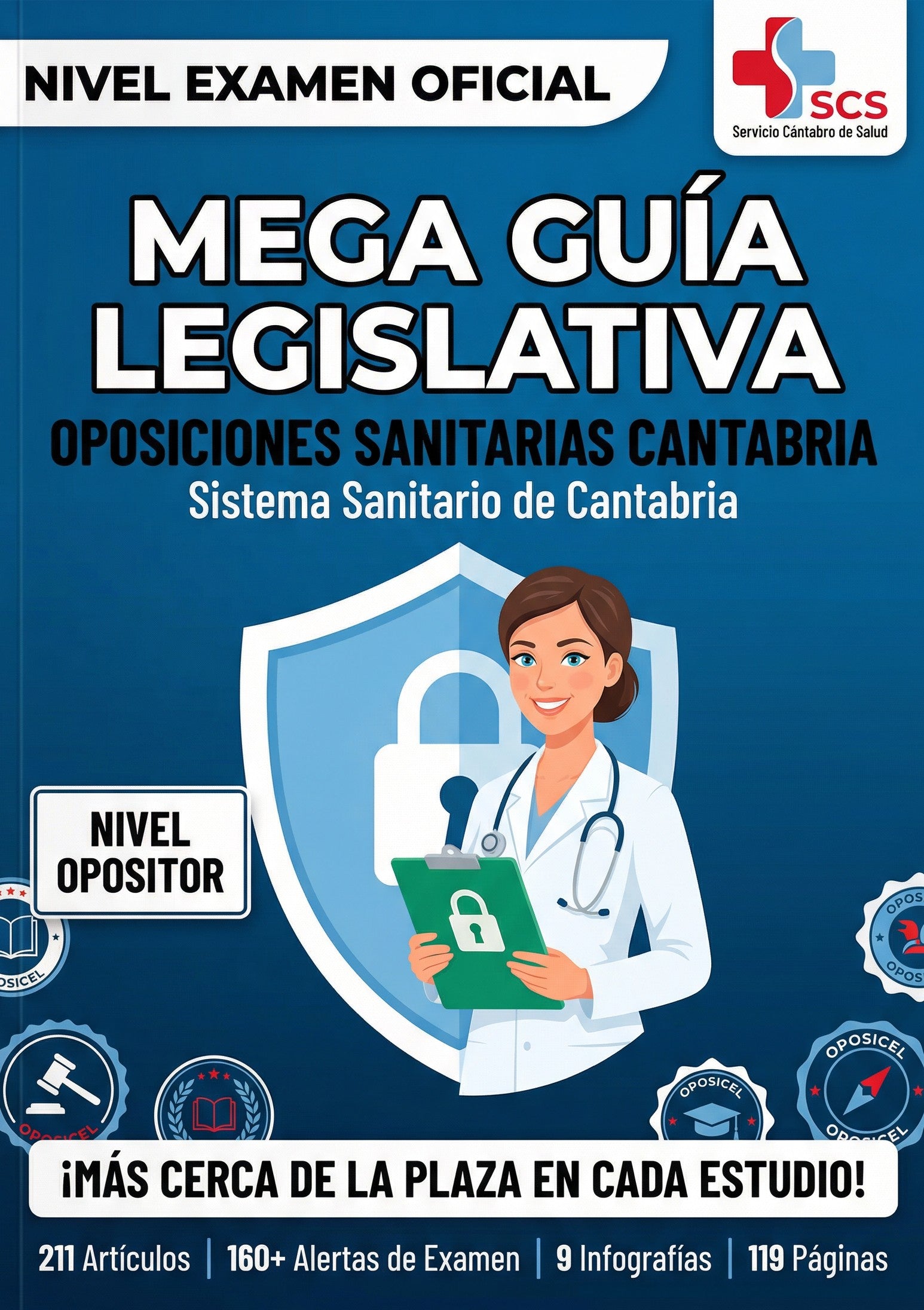 Mega Guía Toda Legislación Oposiciones Sanitarias Cantabria  211 Artículos 160+ Alertas de Examen