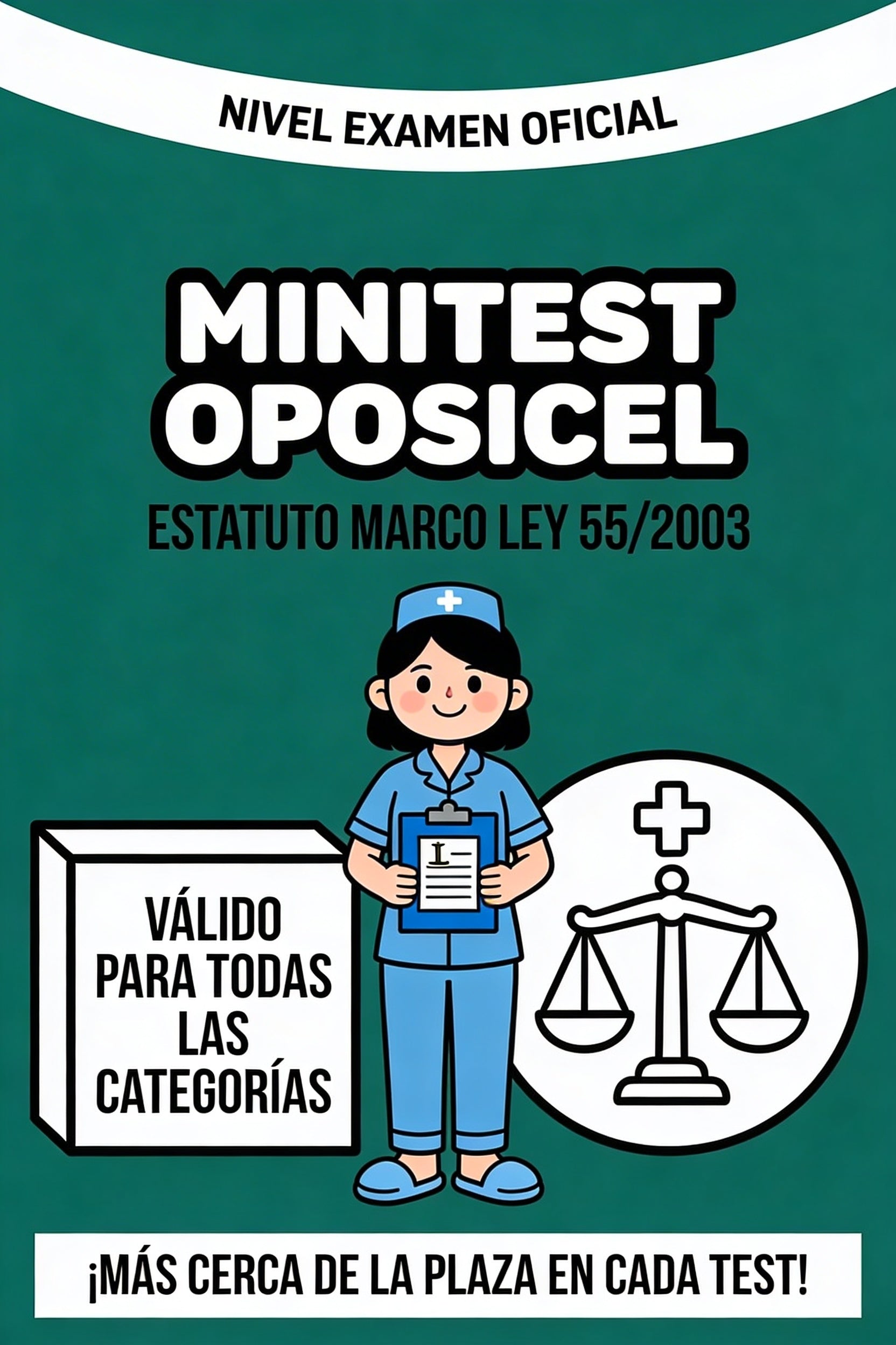 Minitest Oposicel 150 preguntas. Ley 55 2003 ESTATUTO MARCO. Nivel Examen Oficial