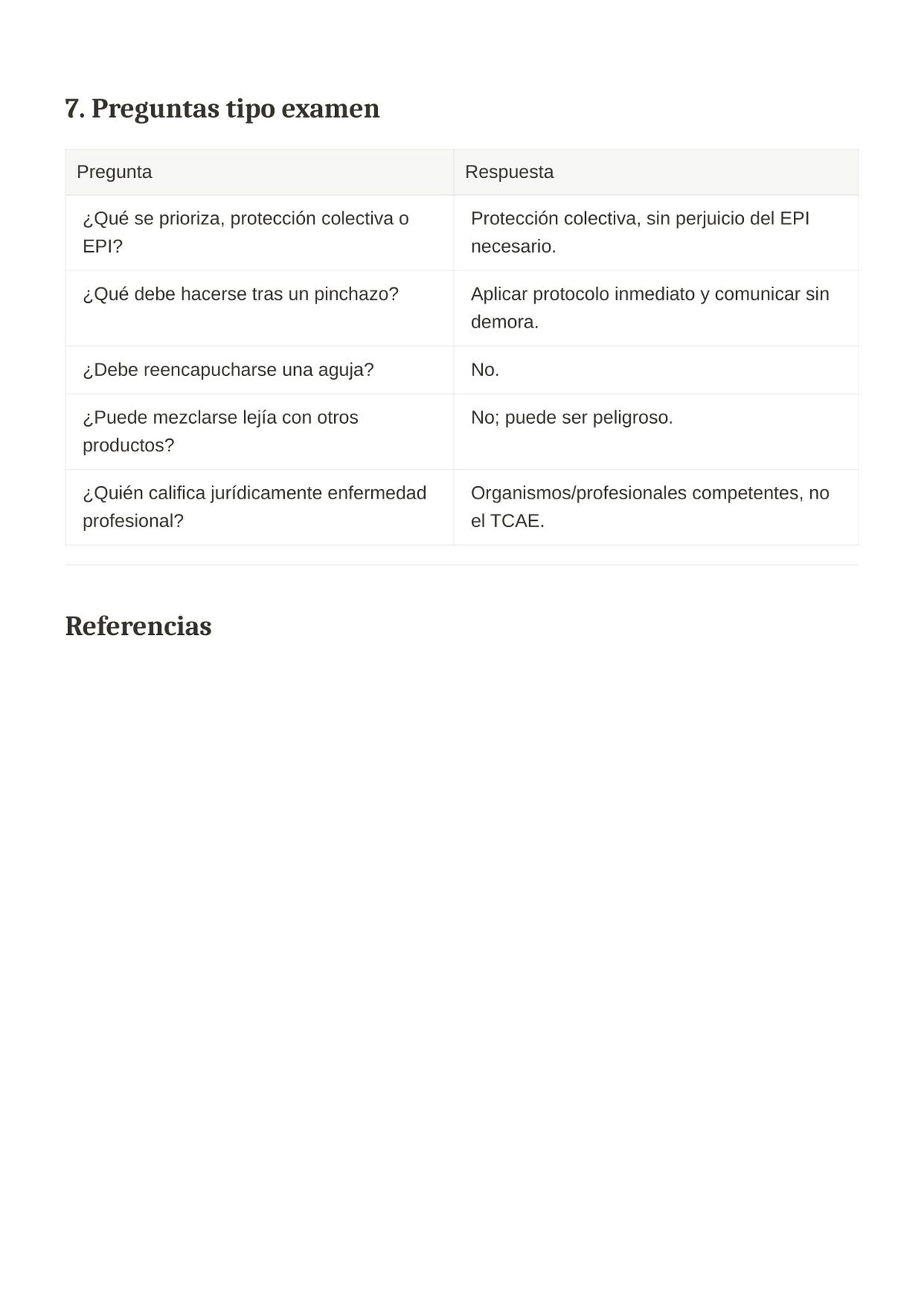TCAE SACYL: Salud laboral y prevención de riesgos