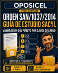 OPOSICEL: portada de la guía digital de la Orden SAN 1037/2014 SACYL con el Profe Asistente