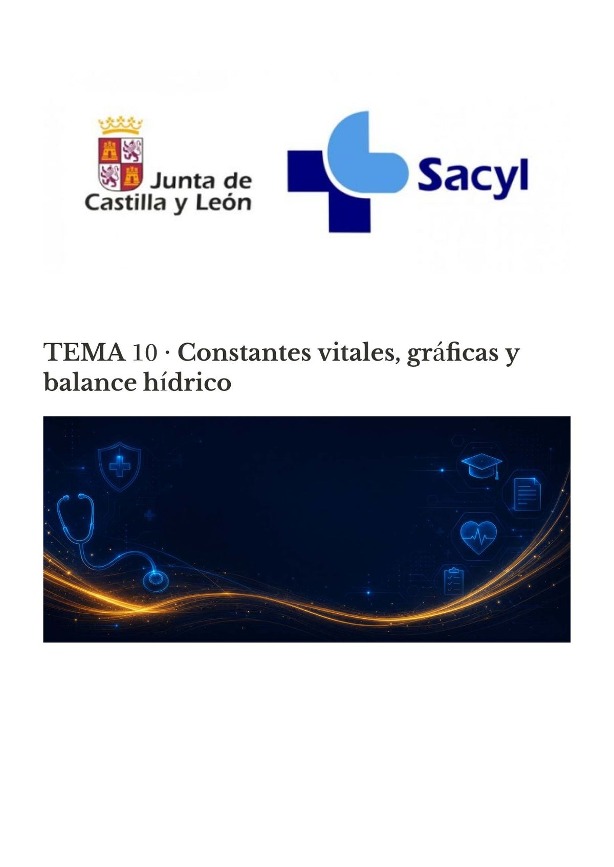 TCAE SACYL: Constantes vitales y balance hídrico