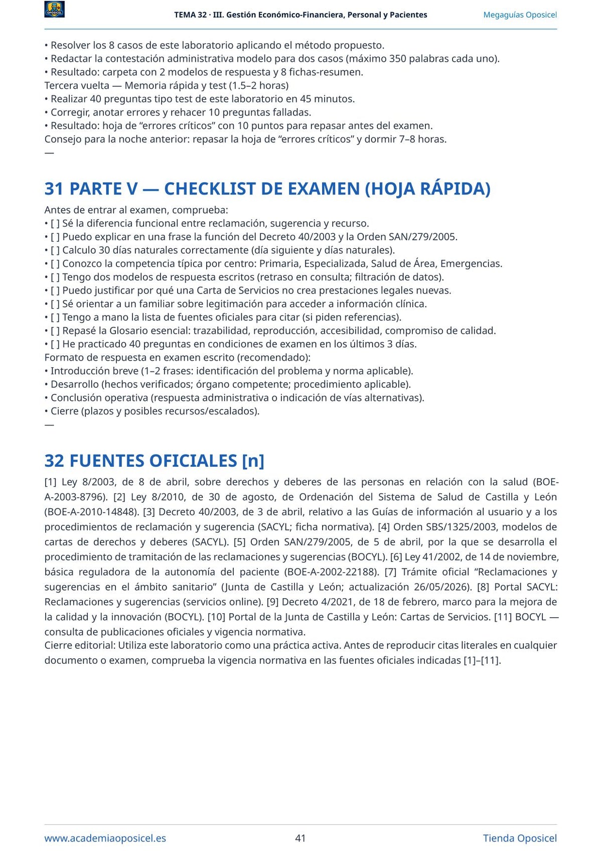 Administrativo SACYL · Tema 32: Atención al usuario