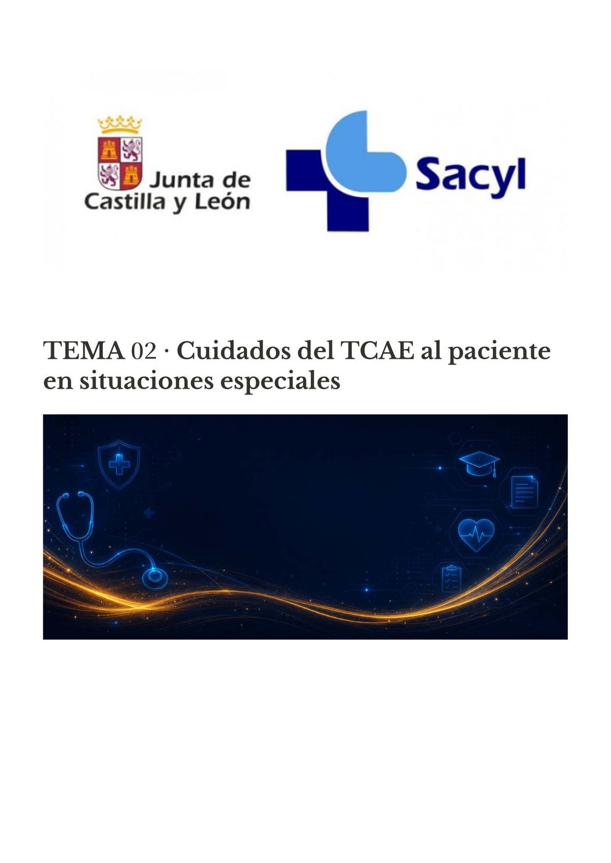 TCAE SACYL: Cuidados en Áreas Especiales