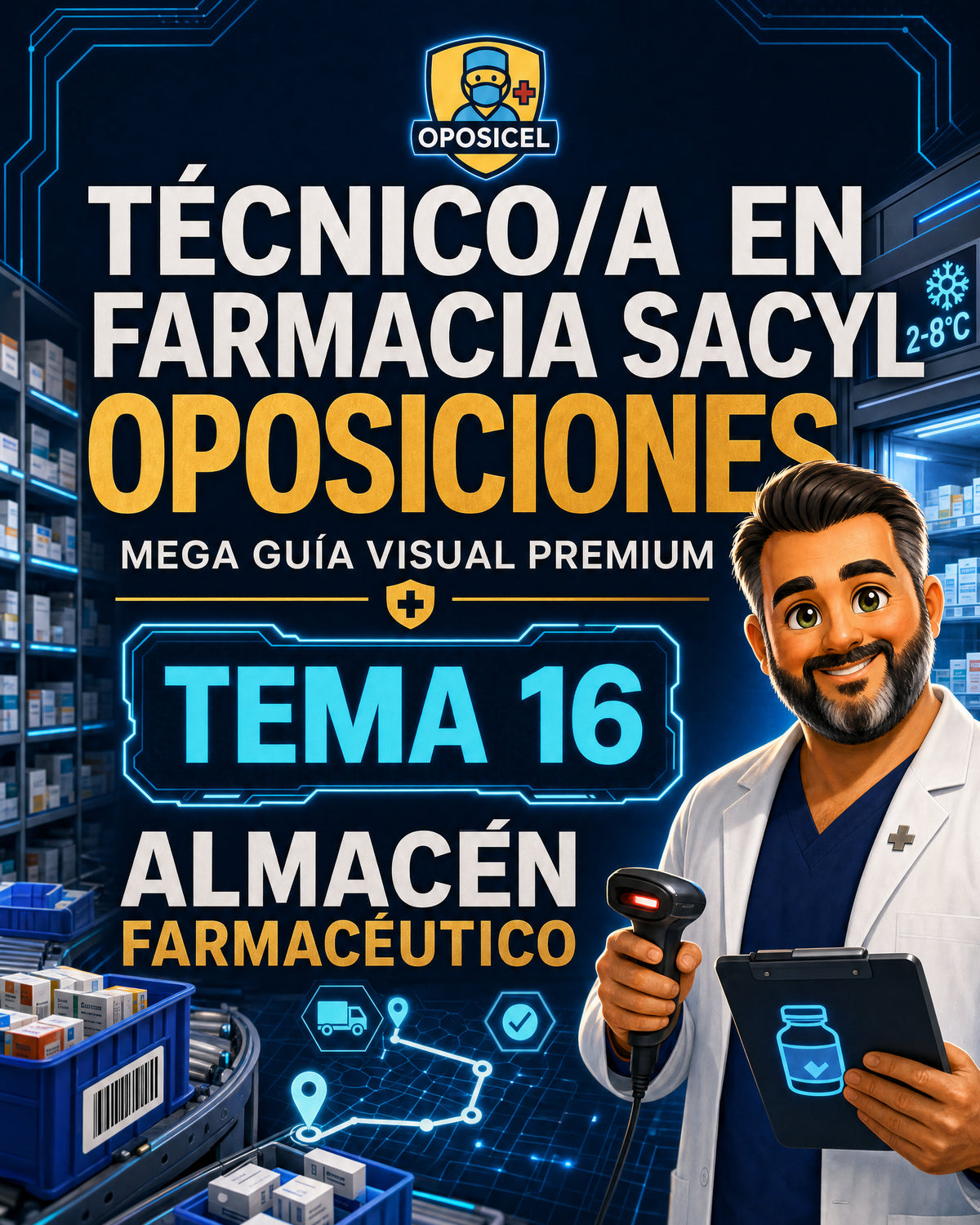 Técnico/a en Farmacia SACYL: Tema 16 — Almacén Farmacéutico