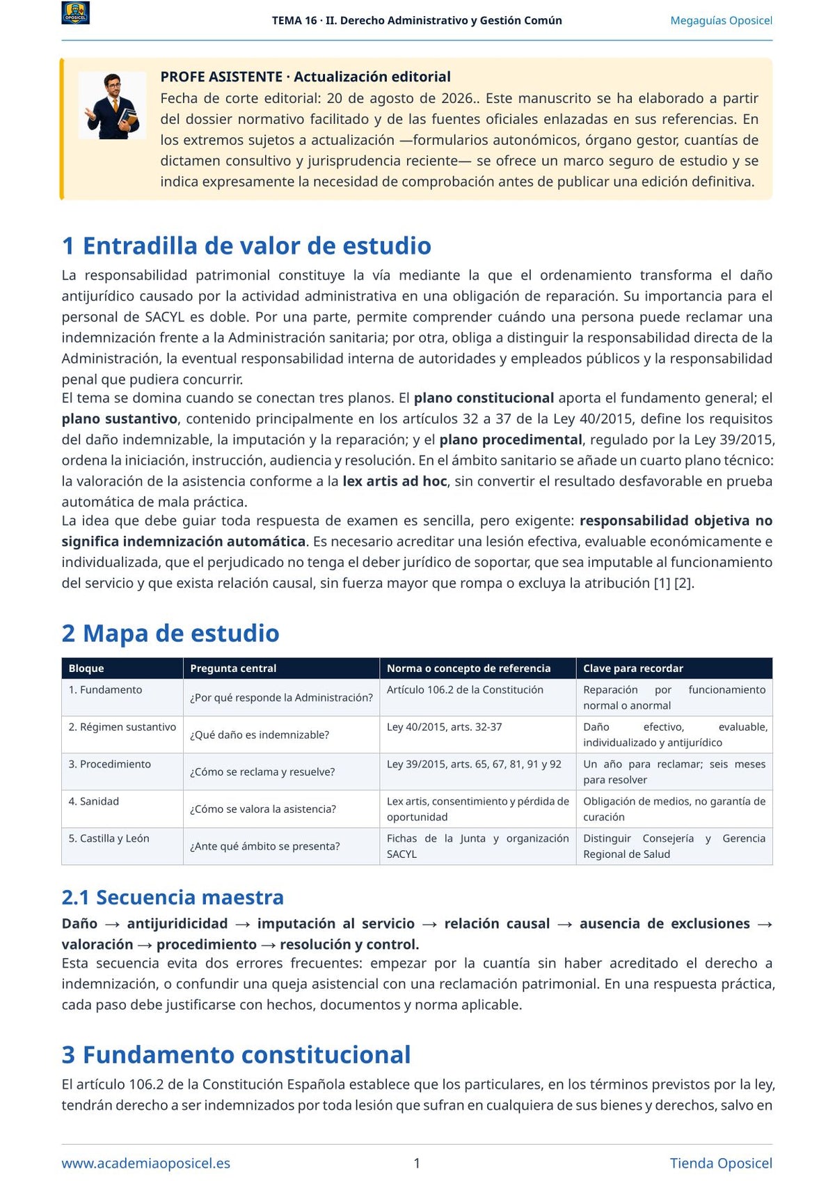 Administrativo SACYL · Tema 16: Responsabilidad patrimonial